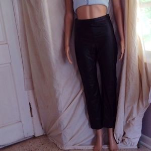 Black leather pants